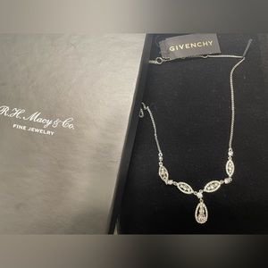 Givenchy crystal Trio Lariat Necklace